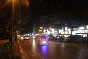 Glowing Tuk Tuk on the streets